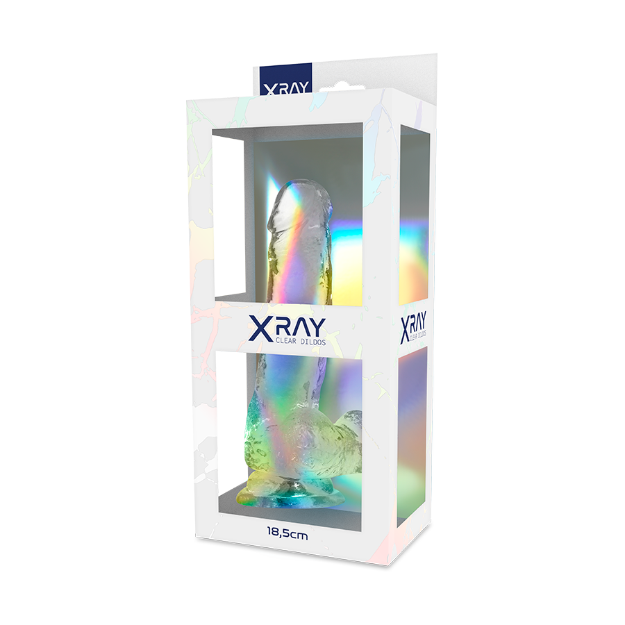 X RAY - KLARER HAHN MIT EIER 18.5 CM -O- 3.8 CM – Dildo Bild 2