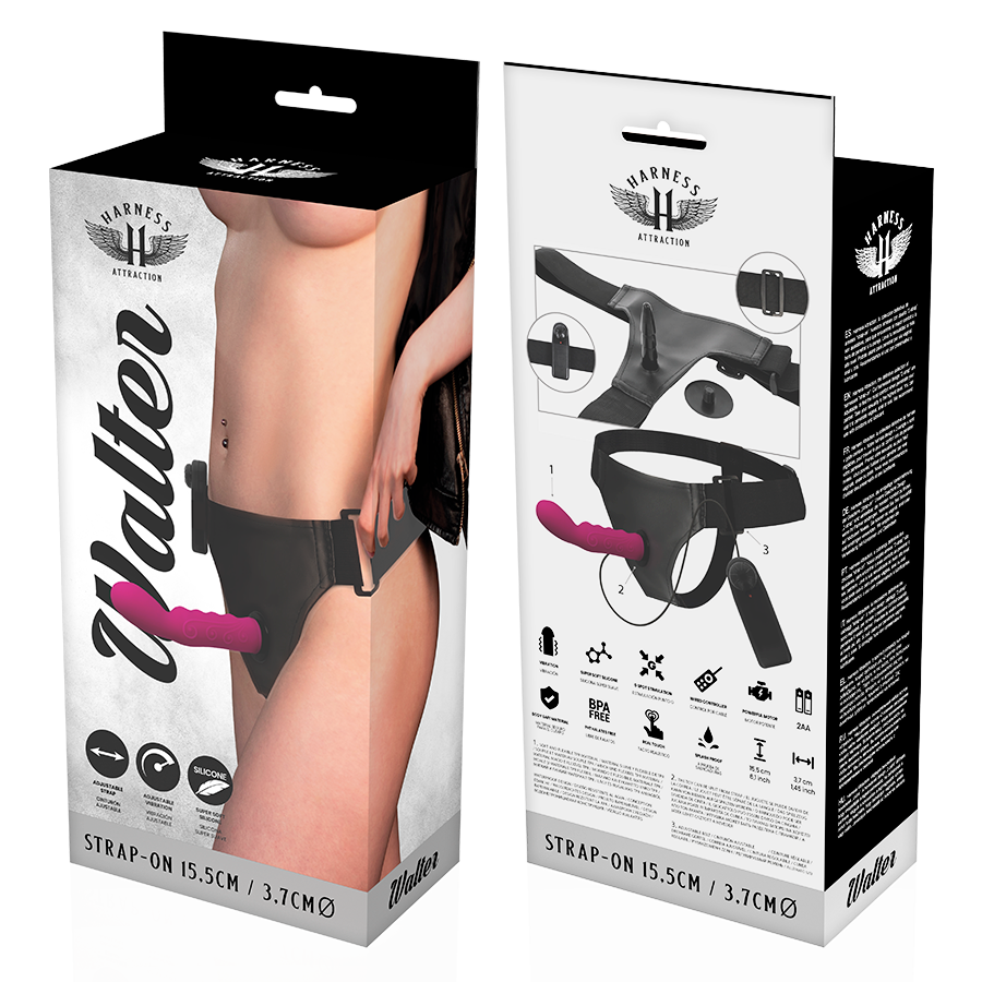 HARNESS ATTRACTION - RNES WALTER MIT VIBRATION 15.5 CM -O- 3.7 CM – BDSM-Zubehör Bild 7