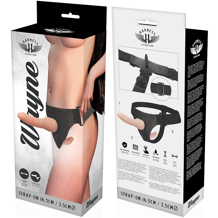 HARNESS ATTRACTION - WAYNE DOUBLE PENETRACI N 16.5 CM -O- 3.5 CM – BDSM-Zubehör Bild 6