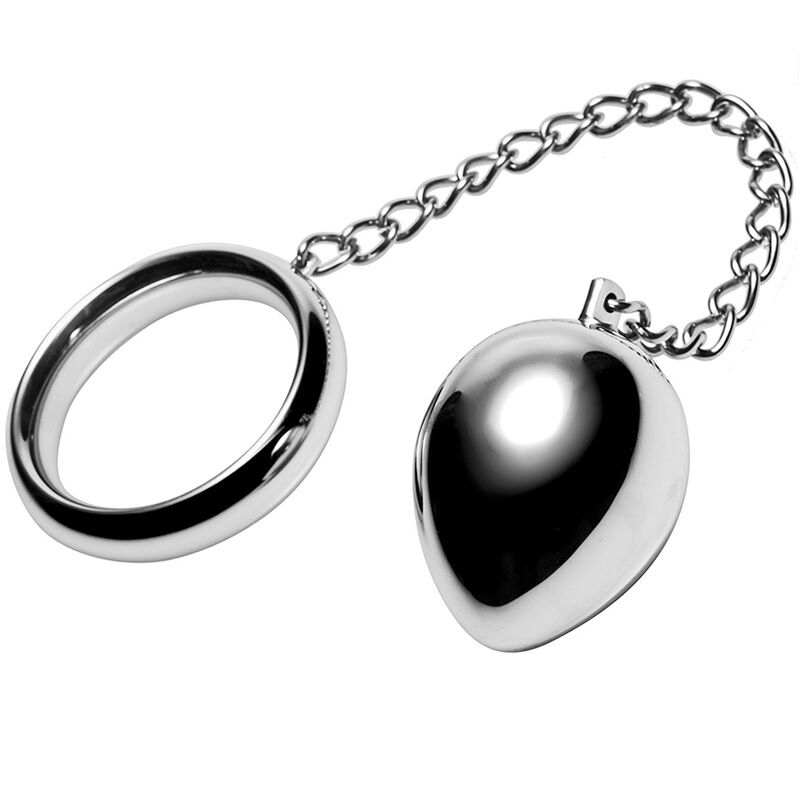 METAL HARD - COCKRING 40MM + KETTE MIT METALLKUGEL Penisring diskret online kaufen