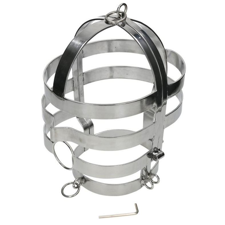 METAL HARD - MASKE MIT STAHLHALSKETTE BDSM-Zubehör diskret online kaufen