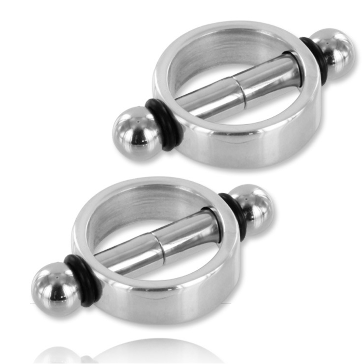 METAL HARD - MAGNETISCHE NIPPELSCHELLEN PAAR – Erotik-Zubehör Bild 1
