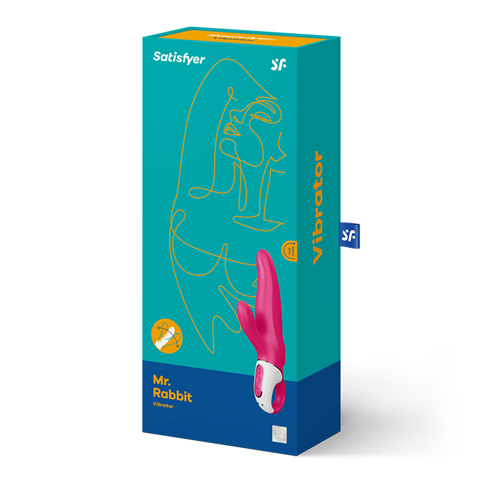 Satisfyer Vibe Mr Rabbit – Doppelmotor, 12 Vibrationsprogramme, wiederaufladbar, wasserdicht für intensive Stimulation und Self-Love
