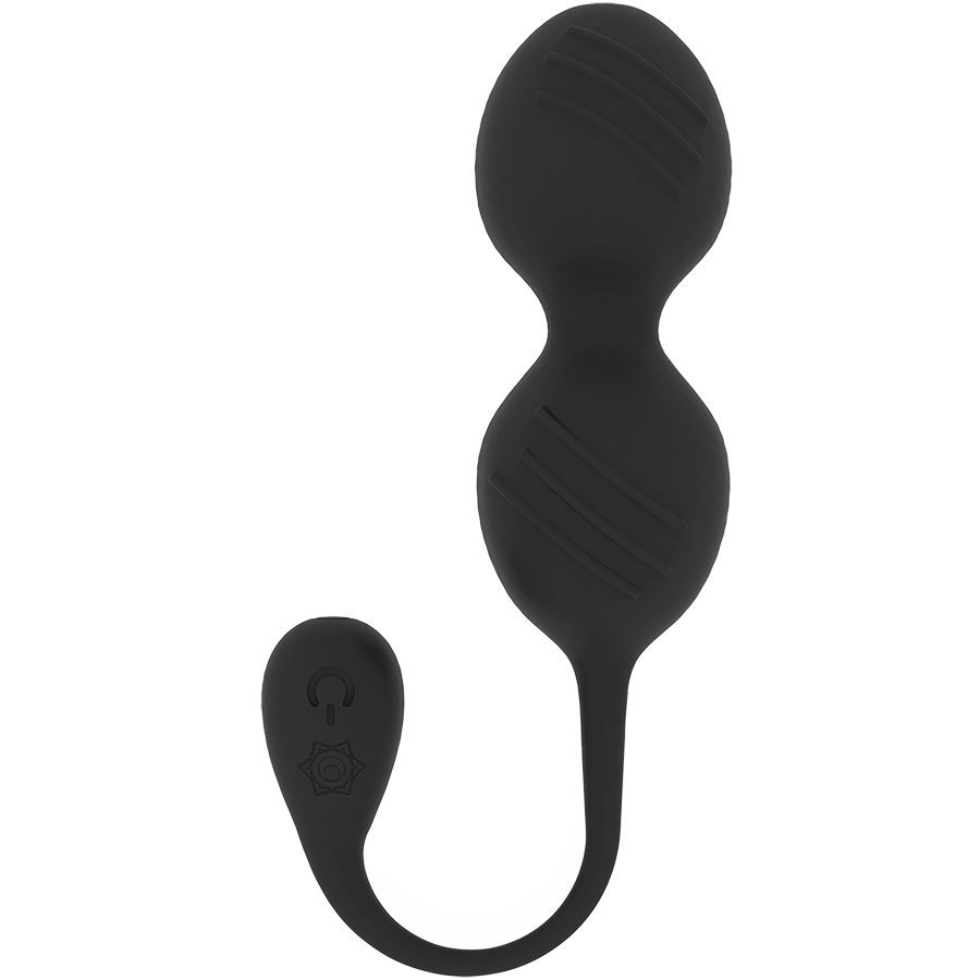 RITHUAL - NISHA - WIEDERAUFLADBARE VIBRIERENDE KEGELBÄLLE SCHWARZ – Liebeskugeln Bild 2