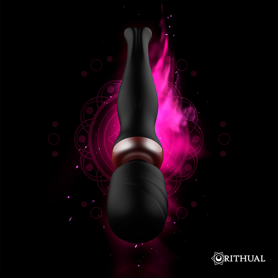 RITHUAL - LEISTUNGSSTARKER WIEDERAUFLADBARER AKASHA - WAND 2.0 SCHWARZ – Vibratorstab Bild 13