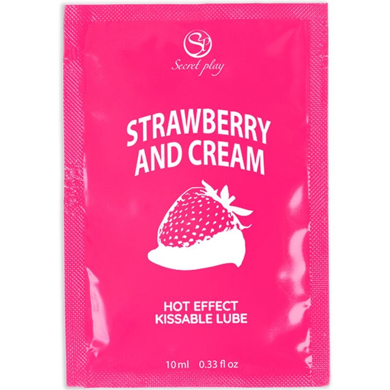 SECRETPLAY - EINZELDOSIS-SCHMIERMITTEL ERDBEER & CREME 10 ML Gleitgel diskret online kaufen