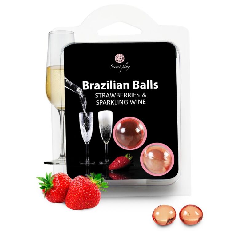 SECRETPLAY - BRASILIANISCHE KUGEL SET ERDBEER UND CHAMPAGNER Detailansicht bei Secret Pulse