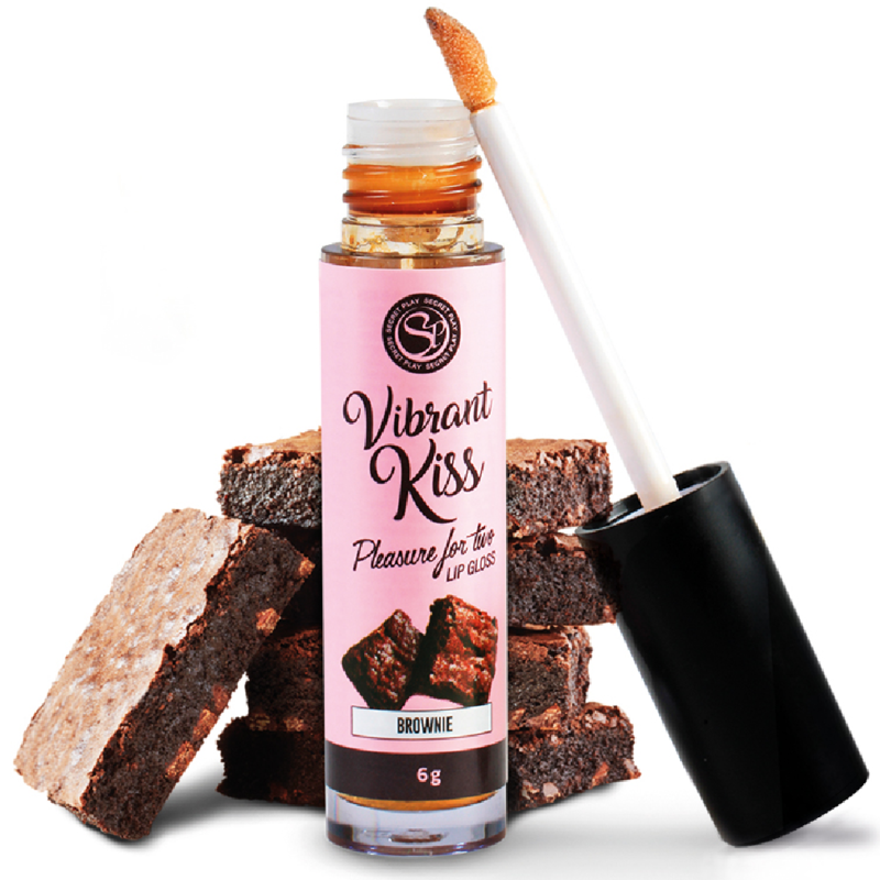 SecretPlay Lipgloss Vibrant Kiss Brownie 6 g – 100 % essbar – Intimkosmetik von Secret Pulse