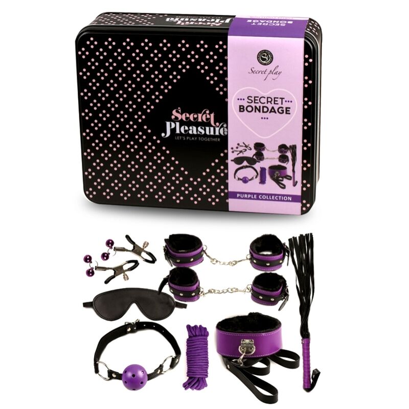 SECRETPLAY - BDSM SET 8PCS PURBLE / BLACK. Detailansicht bei Secret Pulse