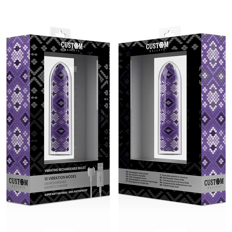 CUSTOM BULLETS - RECHARGEABLE SNAKE PURPLE MAGNETIC BULLET 10V – Vibrator Bild 4
