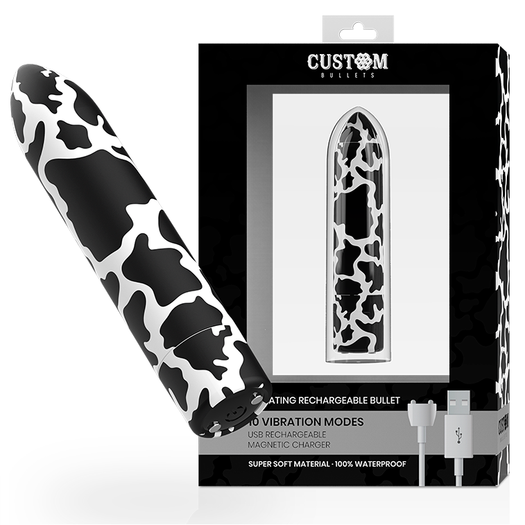 CUSTOM BULLETS - AUFLADBARE BULLET COW 10 INTENSITÄTEN – Vibrator Bild 1