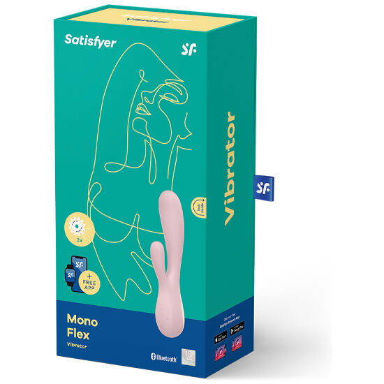 SATISFYER Mono Flex Rosa – App-kompatibler Vibrator, USB, Silikon & ABS hochwertiges Sextoy bei Secret Pulse