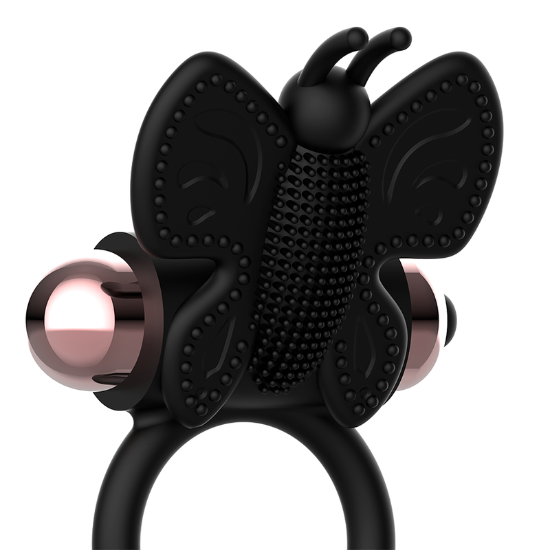 COQUETTE CHIC DESIRE - COCKRING SCHMETTERLING MIT VIBRATOR SCHWARZ/ GOLD für sinnliche und diskrete Momente
