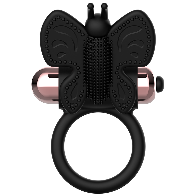 COQUETTE CHIC DESIRE - COCKRING SCHMETTERLING MIT VIBRATOR SCHWARZ/ GOLD Penisring diskret online kaufen