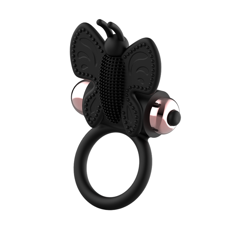COQUETTE CHIC DESIRE - COCKRING SCHMETTERLING MIT VIBRATOR SCHWARZ/ GOLD Produktansicht und Details