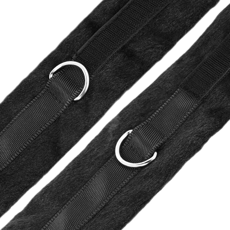 DARKNESS Bettband-Set – Verstellbare Neopren-Hand- & Fußmanschetten für Bondage | Secet Pulse