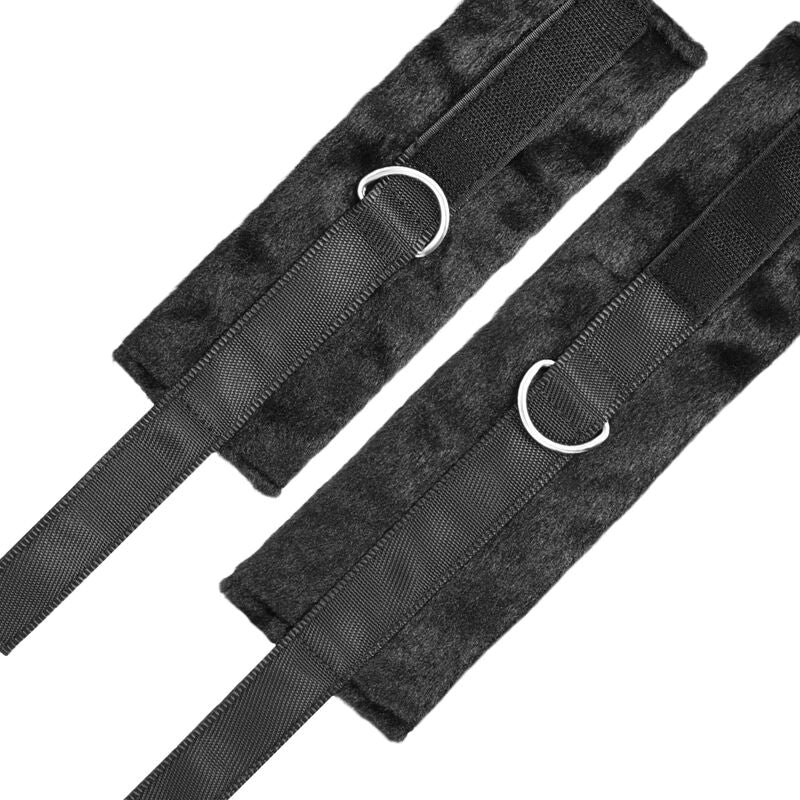 DARKNESS Bettband-Set – Verstellbare Neopren-Hand- & Fußmanschetten für Bondage | Secet Pulse