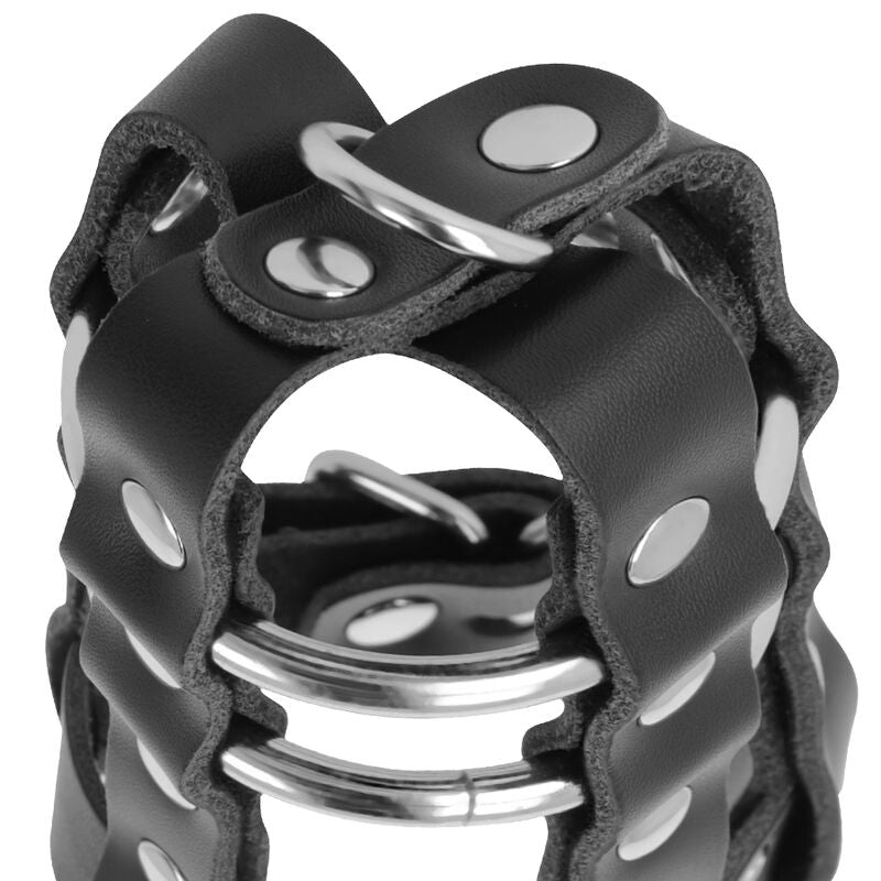 DARKNESS - KEUSCHHEITSKFIG AUS LEDER MIT SCHLOSS bei Secret Pulse im Erotikshop