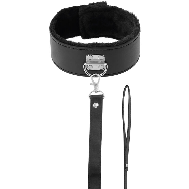DARKNESS - GEFÜTTERTE HALSKETTE MIT TITANKETTE – Erotik-Schmuck Bild 2