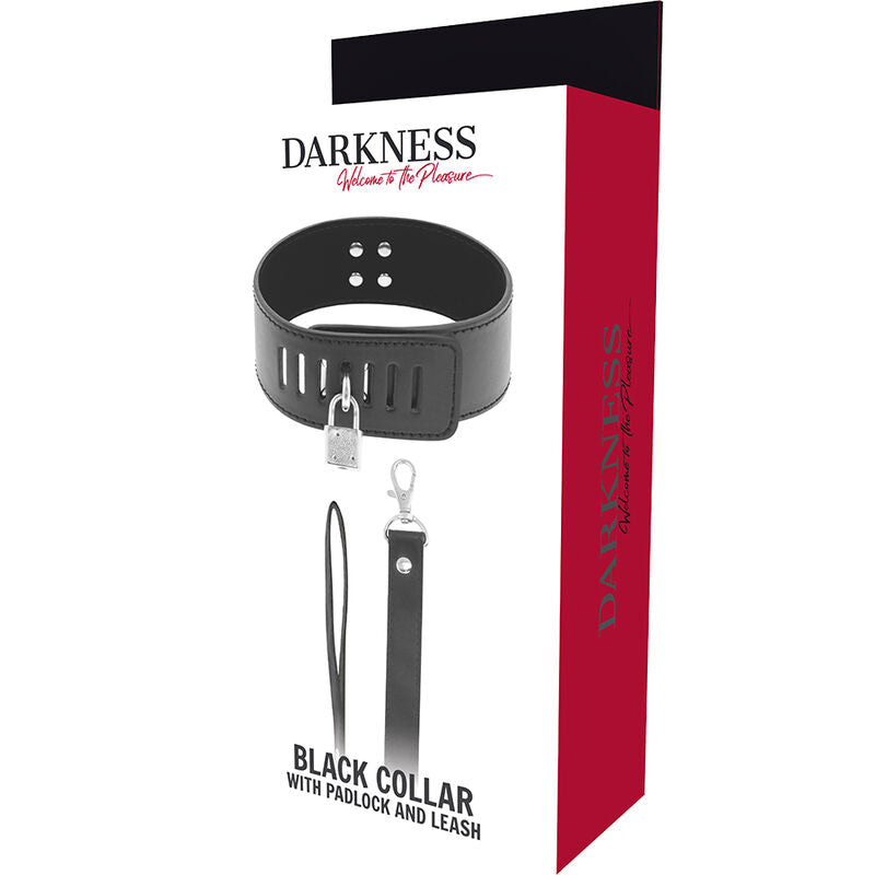DARKNESS BDSM-Halsband mit schwarzem Schloss – Komfort & Kontrolle | Secret Pulse hochwertiges Zubehör