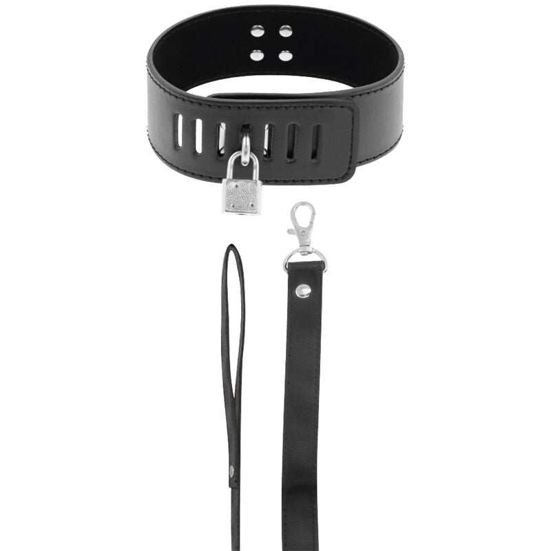 DARKNESS BDSM-Halsband mit schwarzem Schloss – Komfort & Kontrolle | Secret Pulse Produktansicht und Details