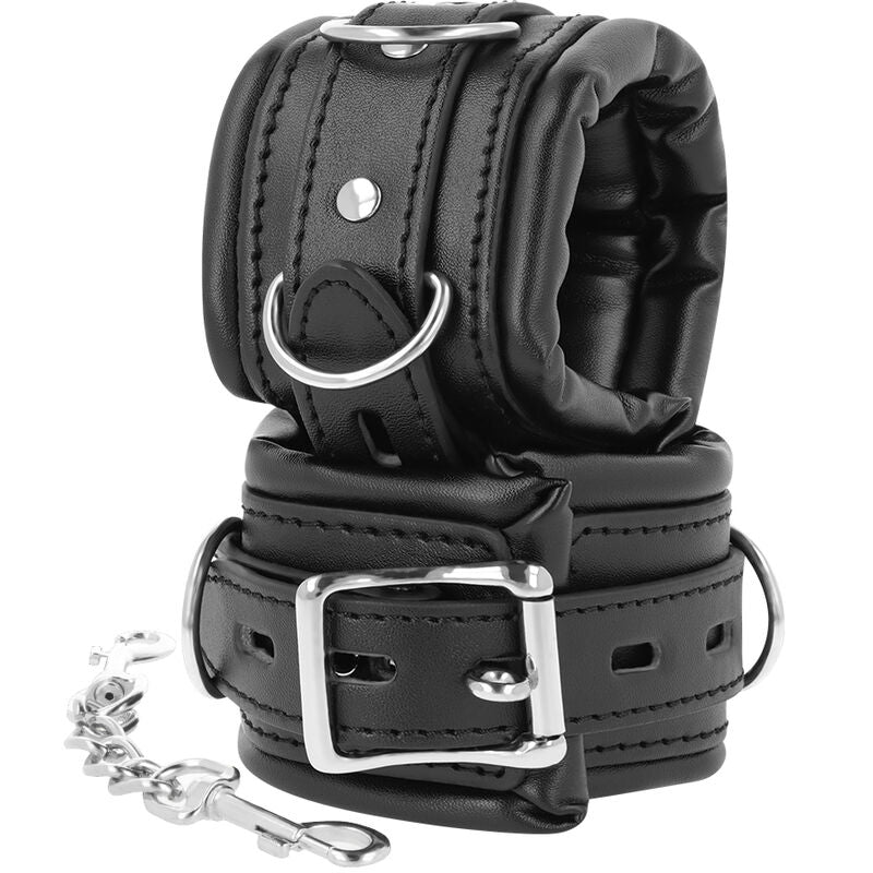 DARKNESS - GEPOLSTERTE BDSM-HANDSCHELLEN Produktansicht und Details