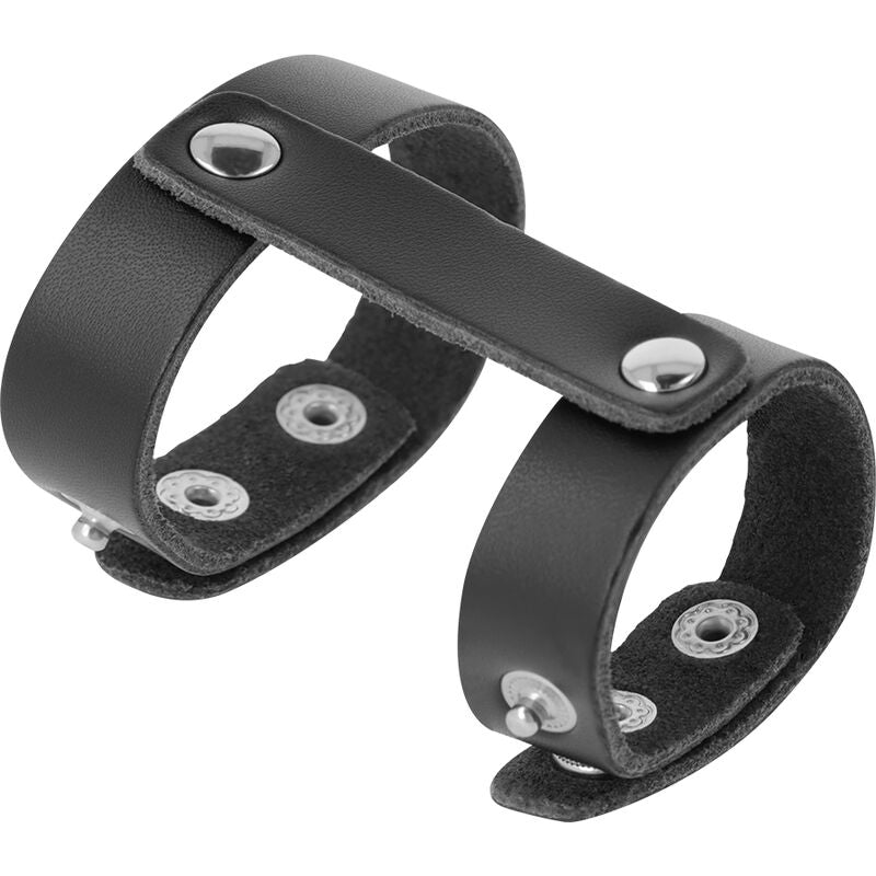 Darkness Verstellbarer Penis- & Hodenring – Kunstleder, BDSM & Sexspielzeug bei Secret Pulse im Erotikshop