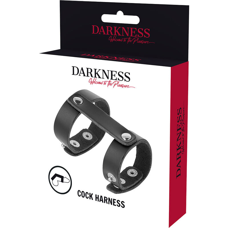 Darkness Verstellbarer Penis- & Hodenring – Kunstleder, BDSM & Sexspielzeug hochwertiges Zubehör