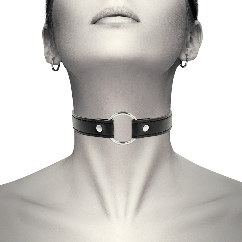 COQUETTE CHIC DESIRE Vegane Leder-Halskette – Damen Fetisch & BDSM | Secret Pulse Produktansicht und Details