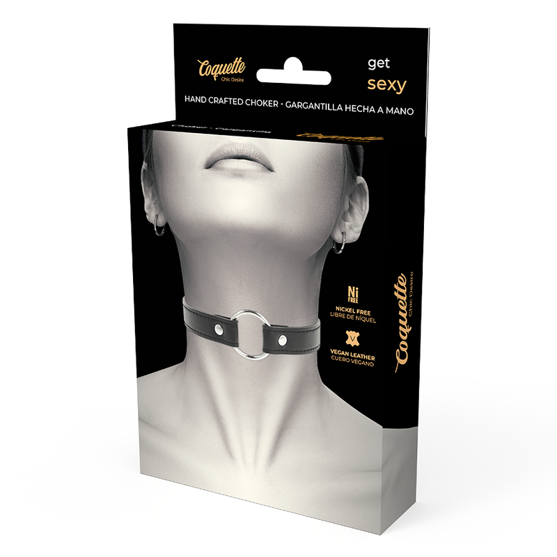 COQUETTE CHIC DESIRE Vegane Leder-Halskette – Damen Fetisch & BDSM | Secret Pulse hochwertiges Zubehör