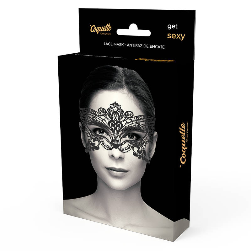 COQUETTE CHIC DESIRE - BREITE SCHWARZE SPITZENMASKE bei Secret Pulse im Erotikshop