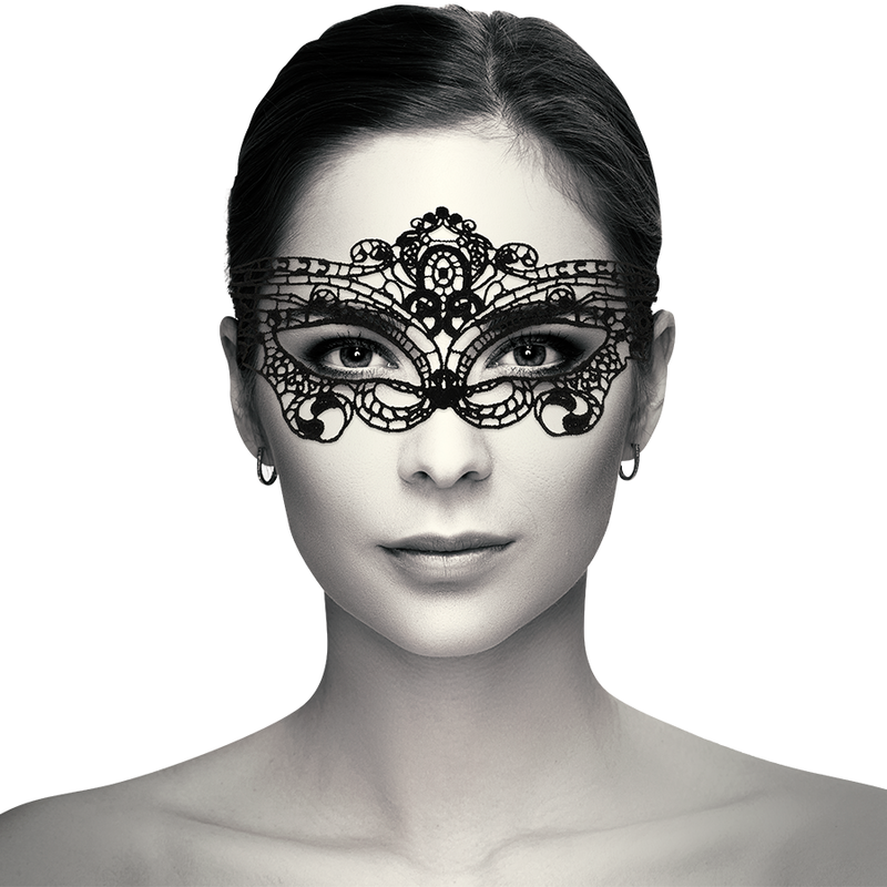 Feine Schwarze Spitzenmaske – Sexy & Verführerisch | Rollenspiele & Dessous Detailansicht bei Secret Pulse