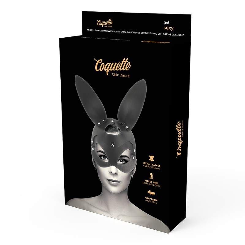 Ledermaske mit Hasenohren – Sexy & Verspielt | Coquette Chic Desire hochwertiges Zubehör
