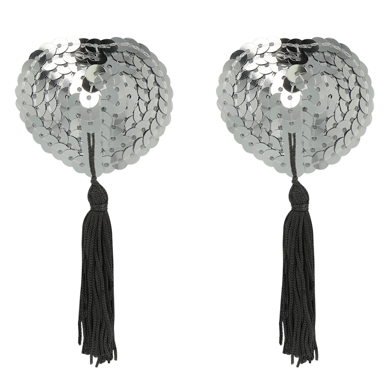Coquette Chic Desire Silberne Nippelabdeckungen – Selbstklebend & Sexy – Brust-Accessoire Bild 3