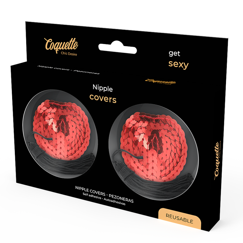 Coquette Chic Desire Rote Nippelabdeckungen – Selbstklebend & Sexy – Brust-Accessoire Bild 4