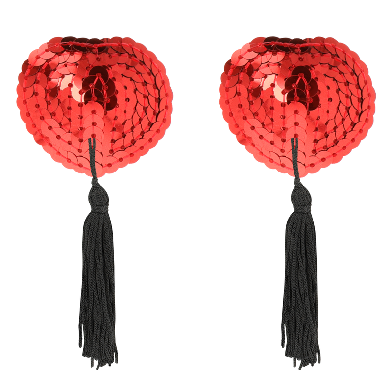 Coquette Chic Desire Rote Nippelabdeckungen – Selbstklebend & Sexy – Brust-Accessoire Bild 3