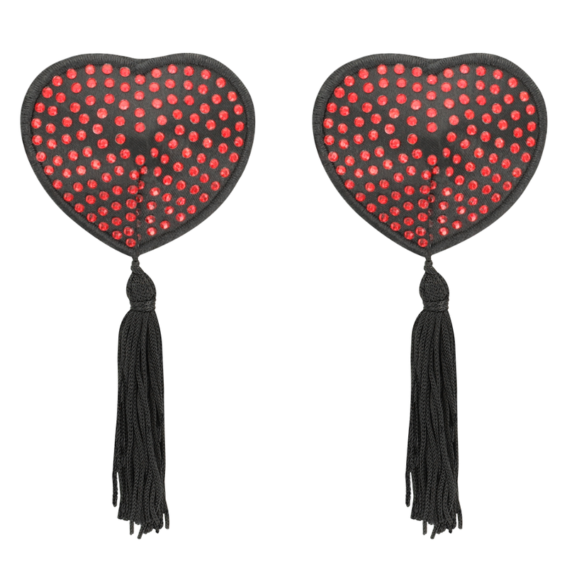 Coquette Chic Desire Nippelabdeckungen Rot/Schwarz – Sexy & Wiederverwendbar – Brust-Accessoire Bild 3