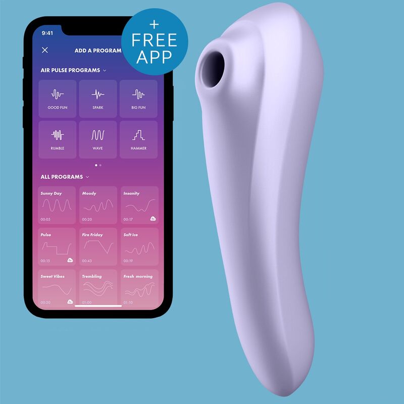 SATISFYER - DUAL PLEASURE AIR PULSE VIBRATOR MAUVE hochwertiges Sextoy bei Secret Pulse
