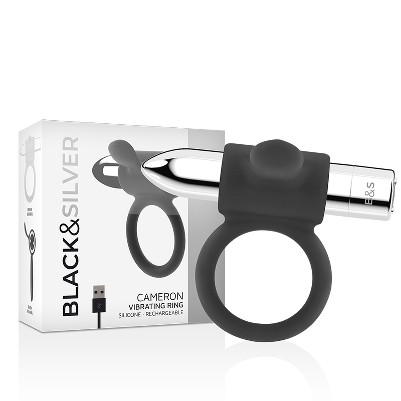 BLACK&SILVER - CAMERON WIEDERAUFLADBARER RING SILBER – Erotik-Zubehör Bild 2