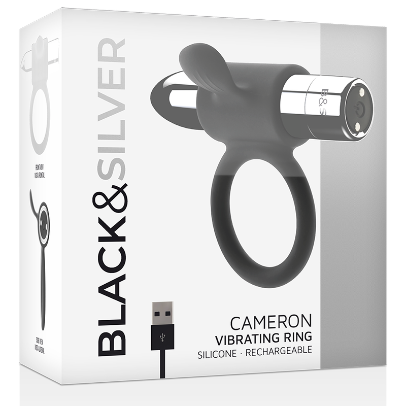 BLACK&SILVER - CAMERON WIEDERAUFLADBARER RING SILBER – Erotik-Zubehör Bild 5