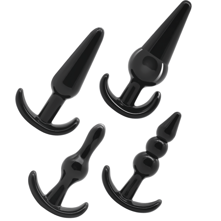 4er Analplug-Set – Addicted Toys, phthalatfrei & vielseitig – Sextoy-Set Bild 3