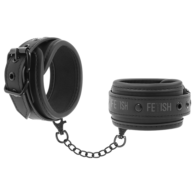 FETISH SUBMISSIVE - HANDSCHELLEN AUS VEGANEM LEDER MIT NOPRENE-FUTTER Bondage-Fessel diskret online kaufen