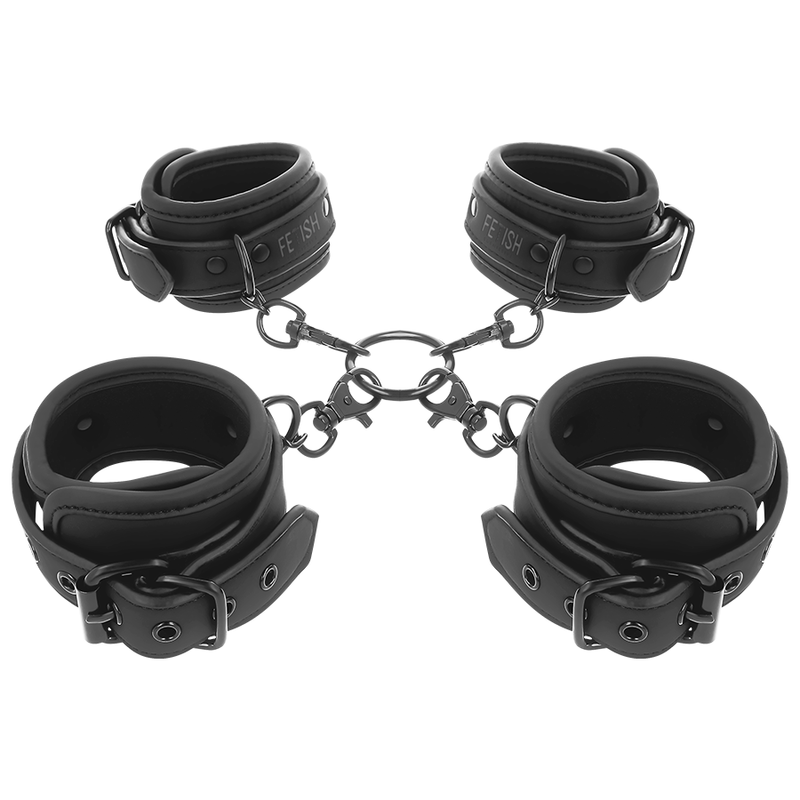 FETISH SUBMISSIVE - HAND- UND KNÖCHEL-HANDSCHELLEN-SET MIT NOPRENE-FUTTER Set Produktansicht
