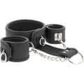 FETISH SUBMISSIVE - HALSKETTE UND HANDSCHELLEN AUS VEGANEM LEDER MIT NOPRENE-FUTTER Bondage-Fessel diskret online kaufen
