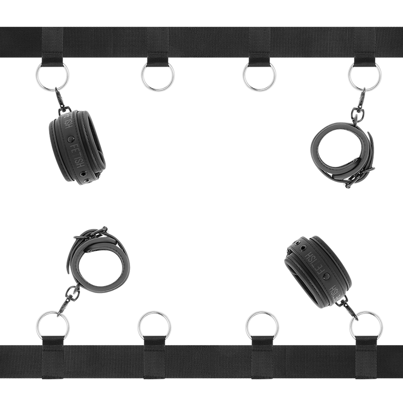 FETISH SUBMISSIVE - LUXUS-BETTBAND-SET MIT NOPRENE-FUTTER Set Produktansicht