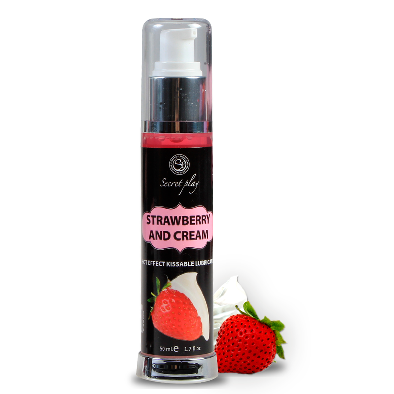 SECRETPLAY - SCHMIERMITTEL 2-1 WÄRMEEFFEKT ERDBEERE & CREME 50 ML Gleitgel diskret online kaufen