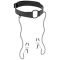 FETISH SUBMISSIVE - KNEBELRING MIT NIPPELKLEMMEN Ballknebel diskret online kaufen