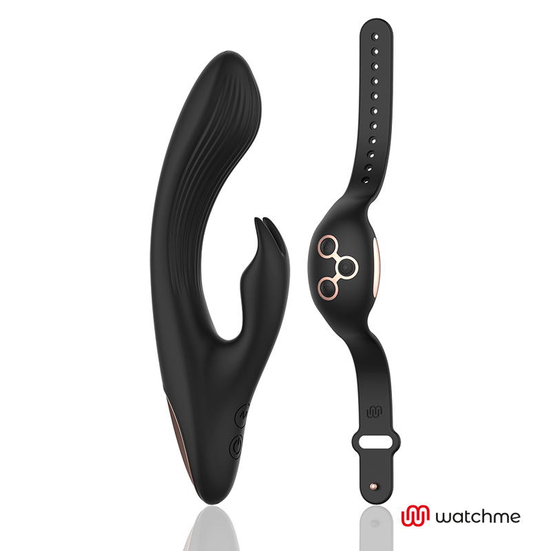 Anne’s Desire Rabbit Vibrator WatchMe Schwarz/Gold – Fernbedienung, USB, wasserdicht – Rabbit Vibrator Bild 6