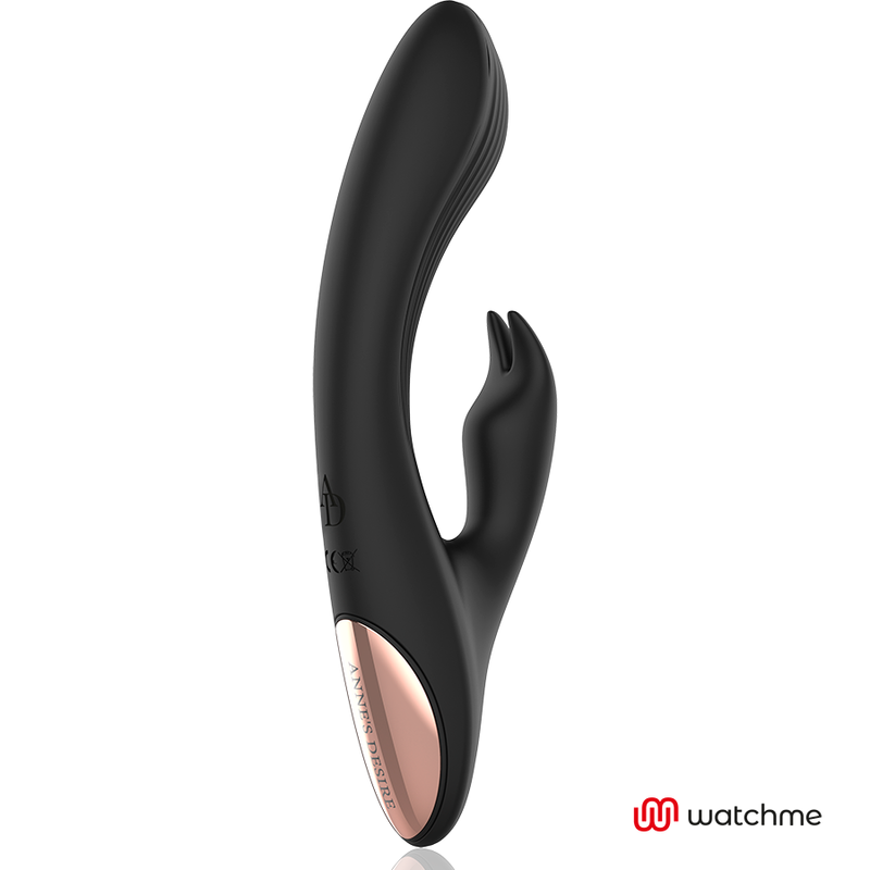 Anne’s Desire Rabbit Vibrator WatchMe Schwarz/Gold – Fernbedienung, USB, wasserdicht – Rabbit Vibrator Bild 7