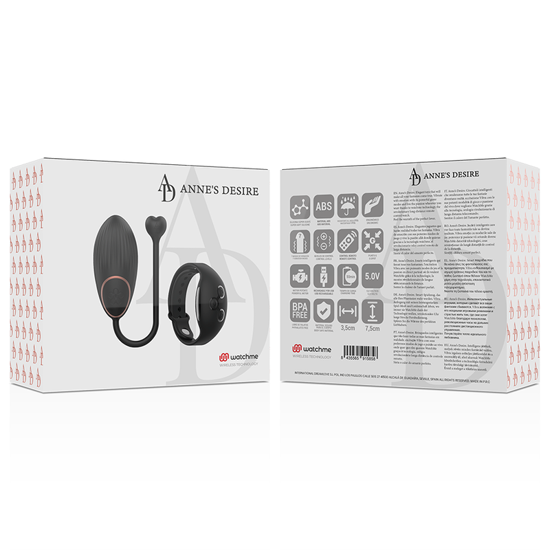 ANNE'S DESIRE - EGG FERNBEDIENUNGSTECHNOLOGIE WATCHME SCHWARZ – Erotik-Zubehör Bild 11